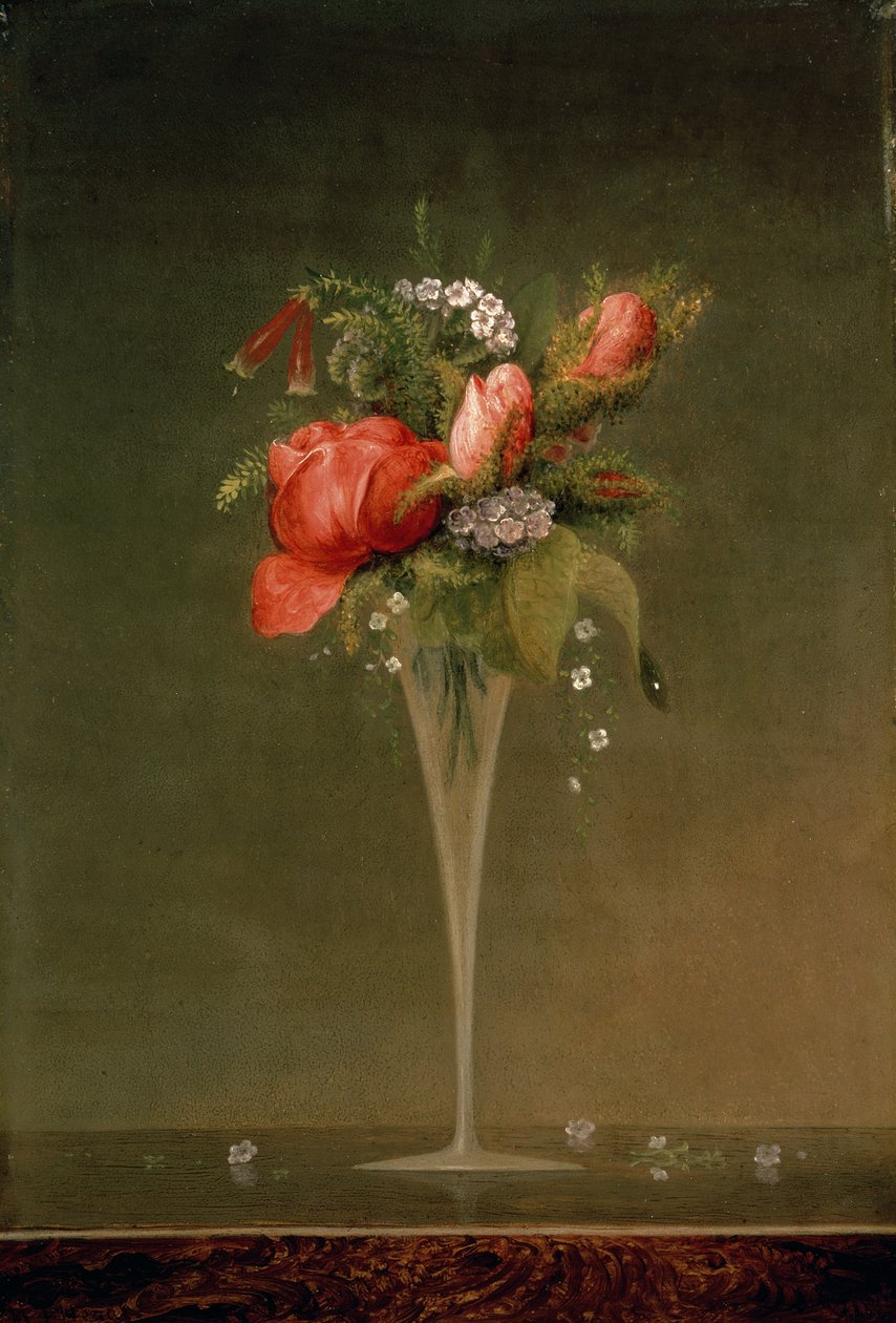 Martwa natura z kieliszkiem do wina, 1860 autorstwa Martin Johnson Heade