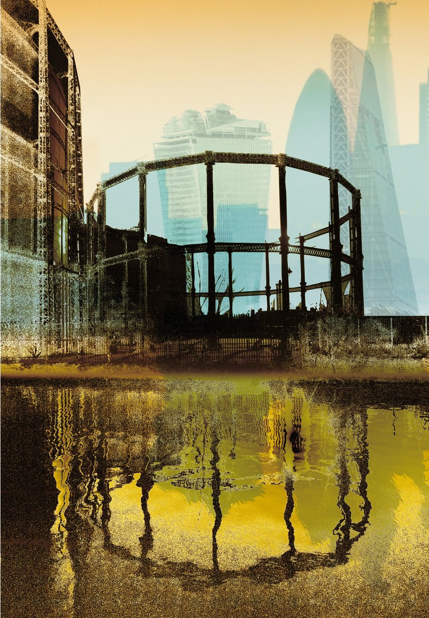 Broadway Gas Tower, 2013 (sitodruk) autorstwa Martin Mossop