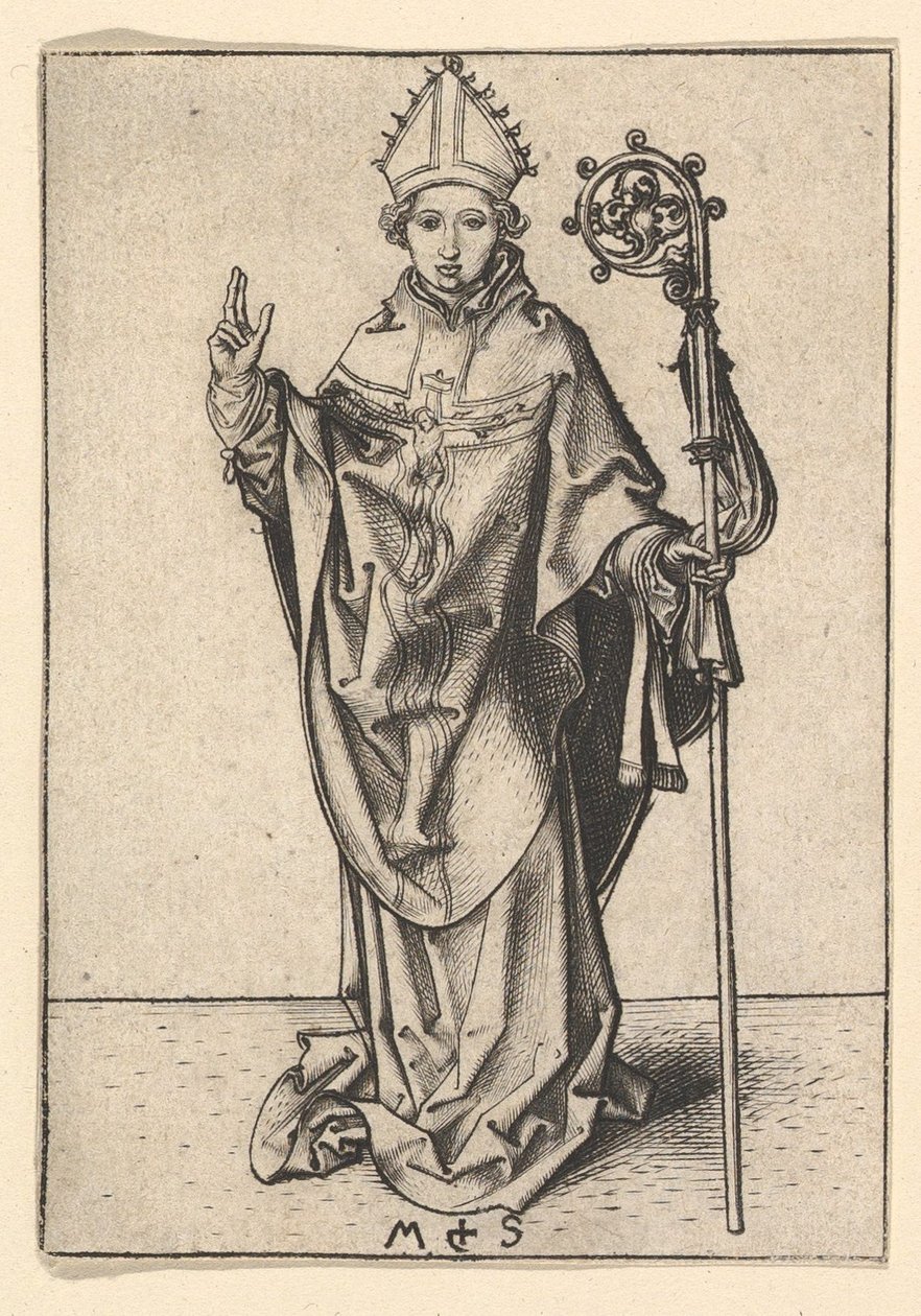 Biskup Św. 1435-1491. autorstwa Martin Schongauer