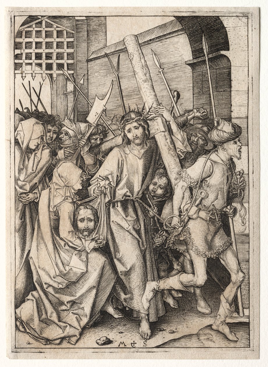 Chrystus dźwigający krzyż. autorstwa Martin Schongauer