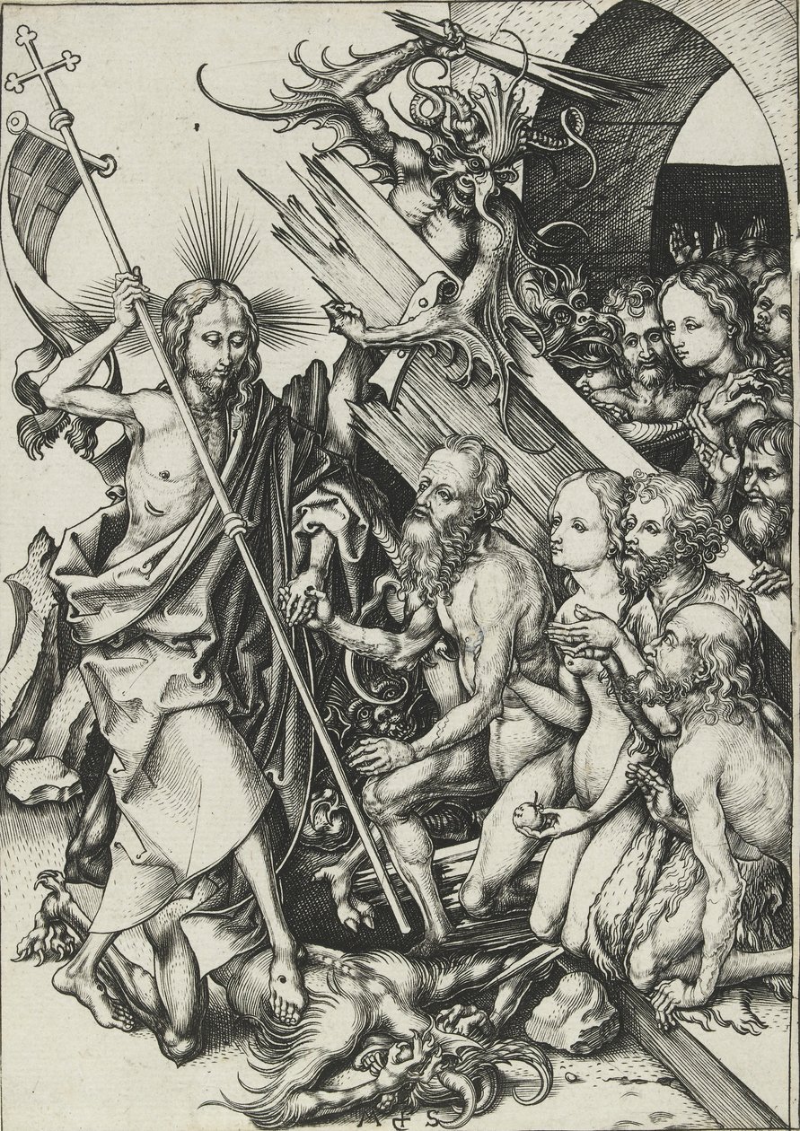 Chrystus w Otchłani, koniec XV wieku autorstwa Martin Schongauer