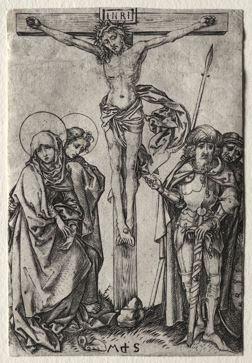 Chrystus na krzyżu. autorstwa Martin Schongauer