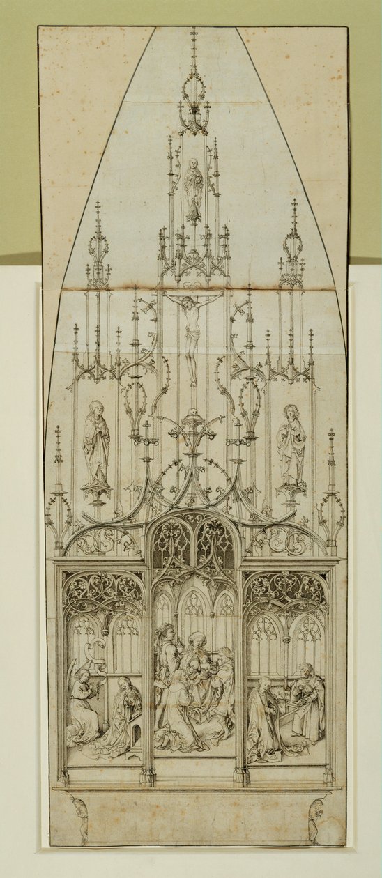 Rysunek ołtarza ... autorstwa Martin Schongauer