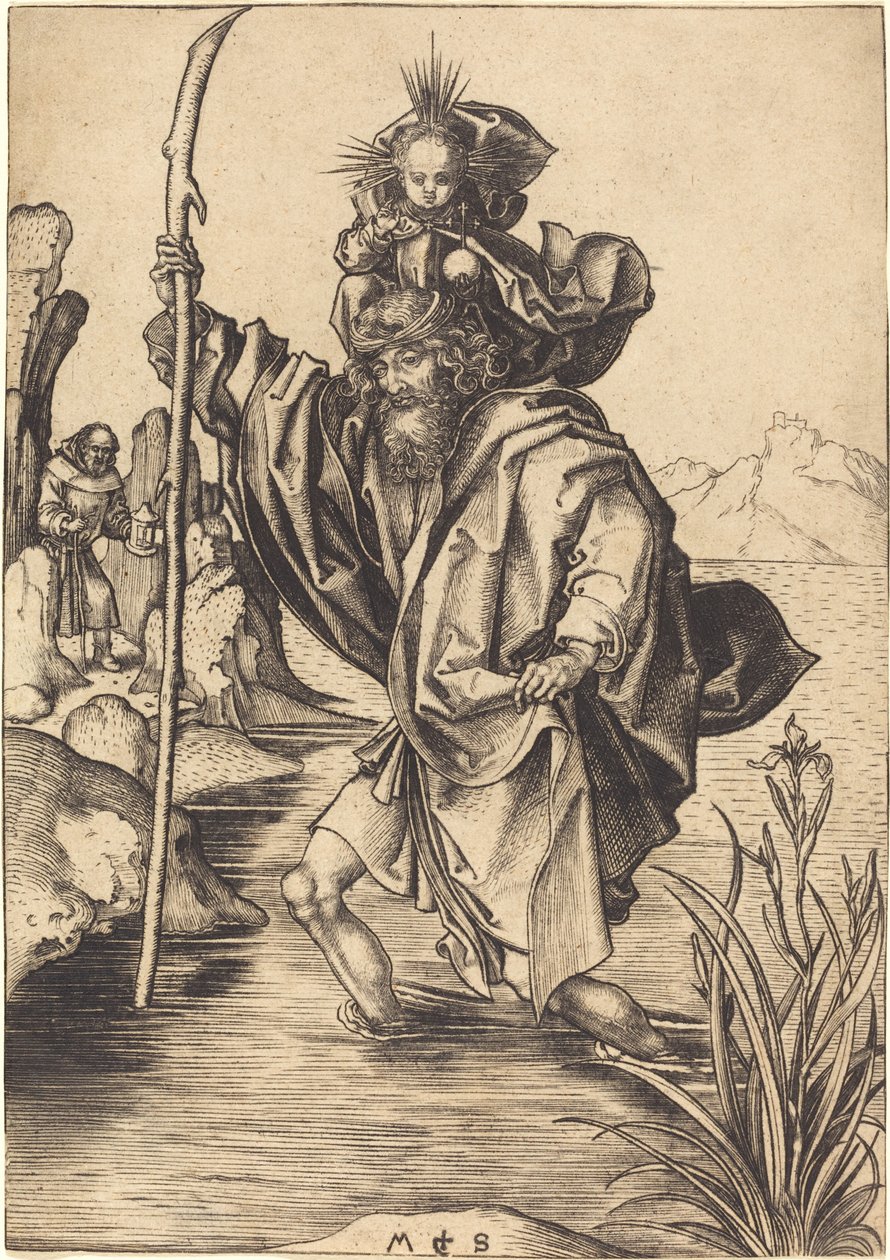 Święty Krzysztof autorstwa Martin Schongauer
