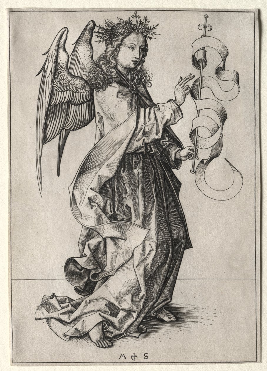 Anioł Zwiastowania autorstwa Martin Schongauer