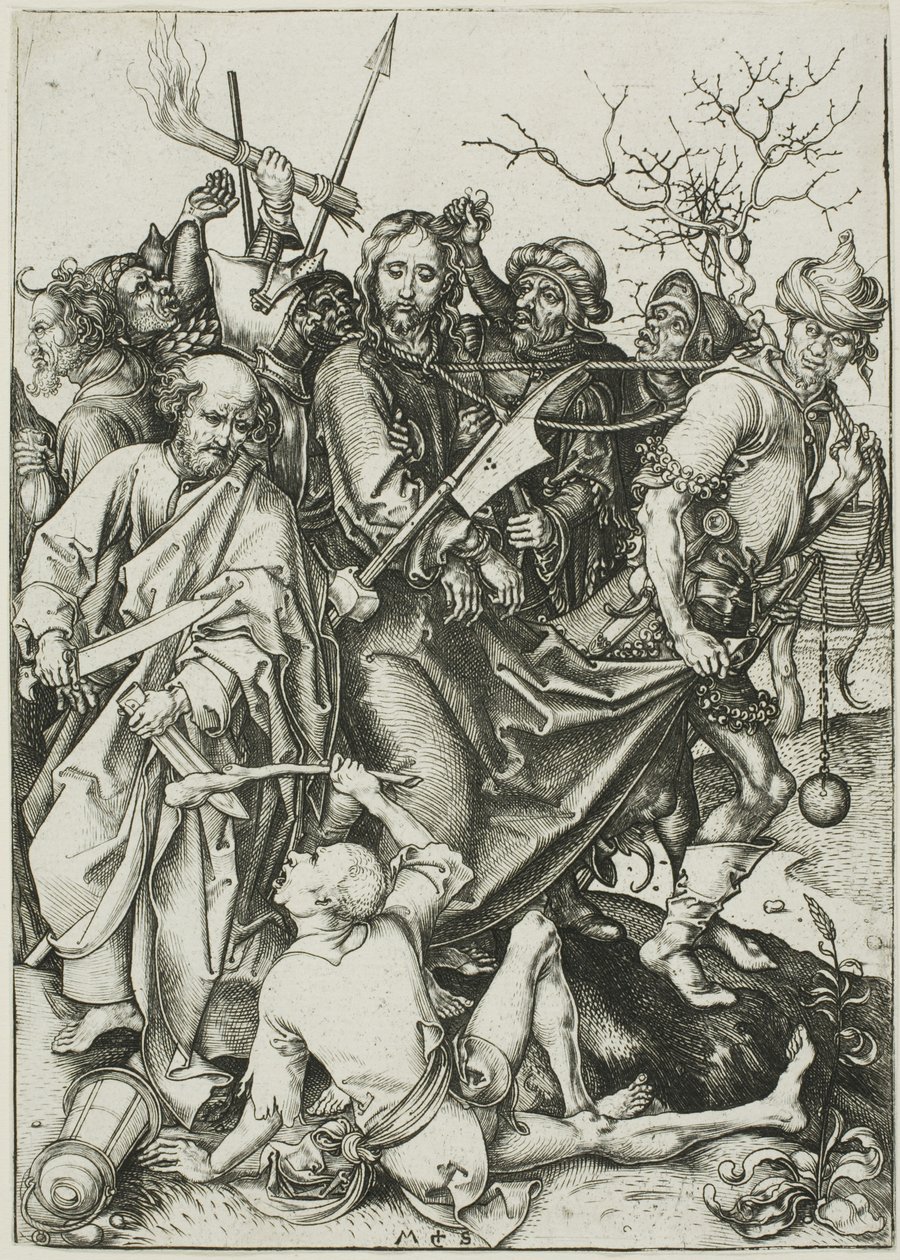 Zdrada Chrystusa, z „Pasji” autorstwa Martin Schongauer