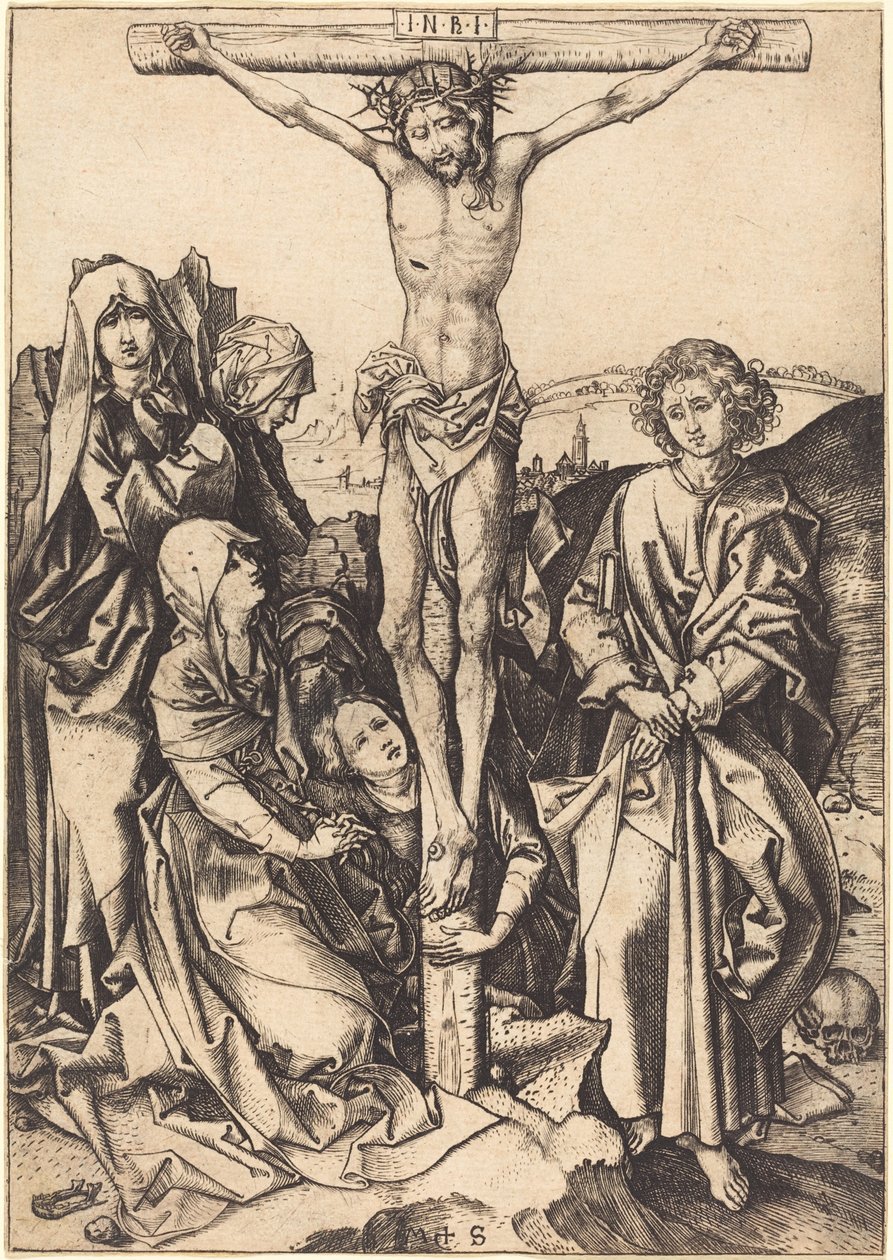 Ukrzyżowanie autorstwa Martin Schongauer