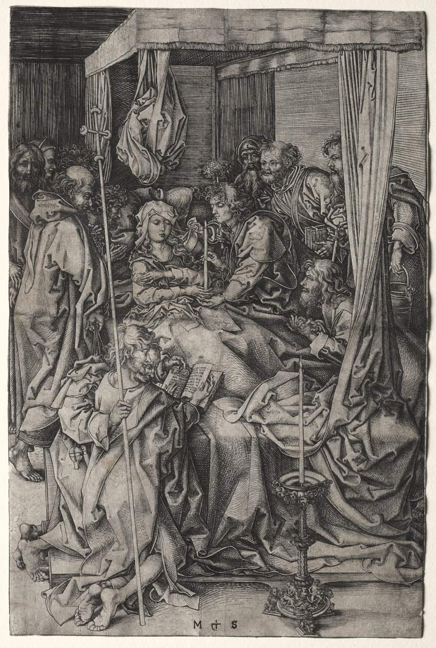 Śmierć Dziewicy autorstwa Martin Schongauer