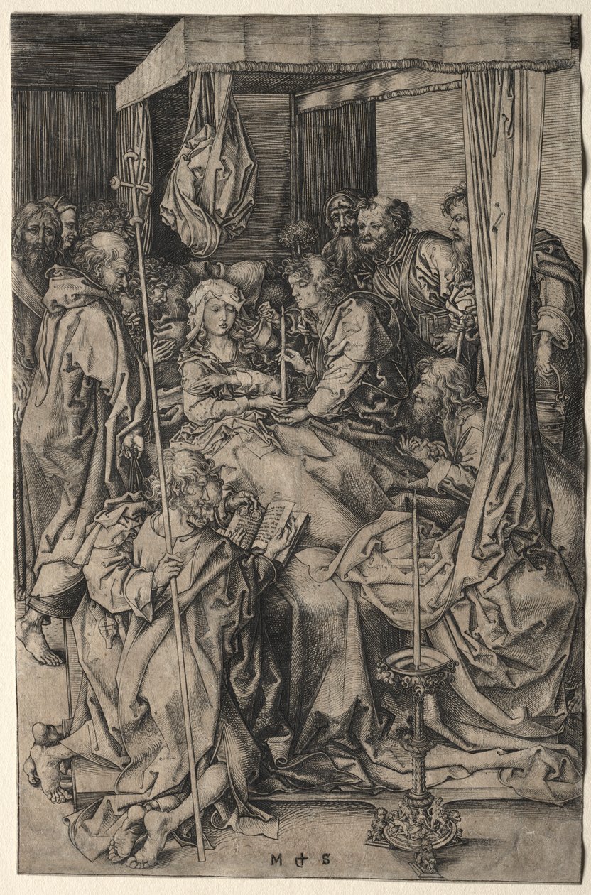 Śmierć Dziewicy. autorstwa Martin Schongauer