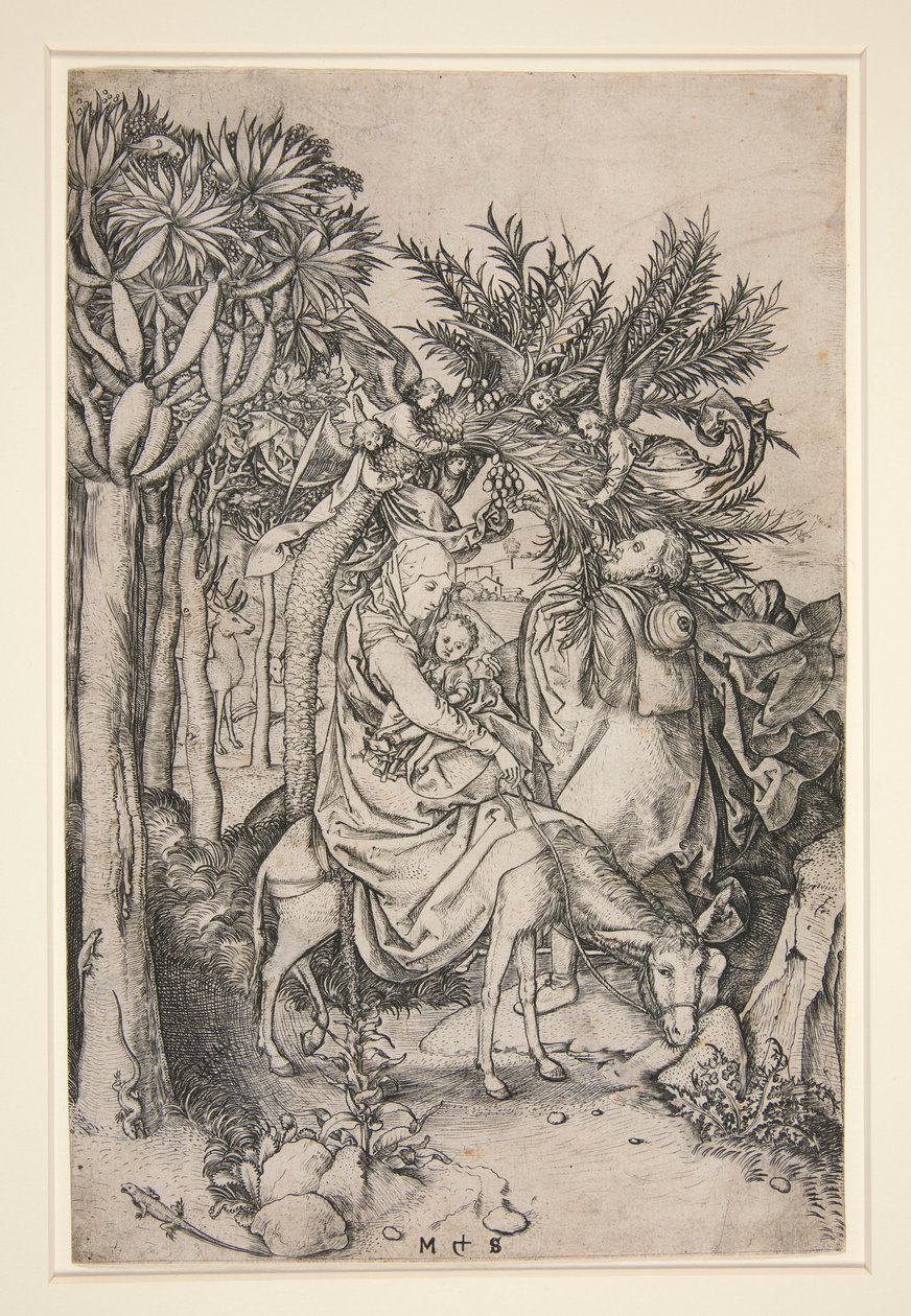 Ucieczka do Egiptu autorstwa Martin Schongauer