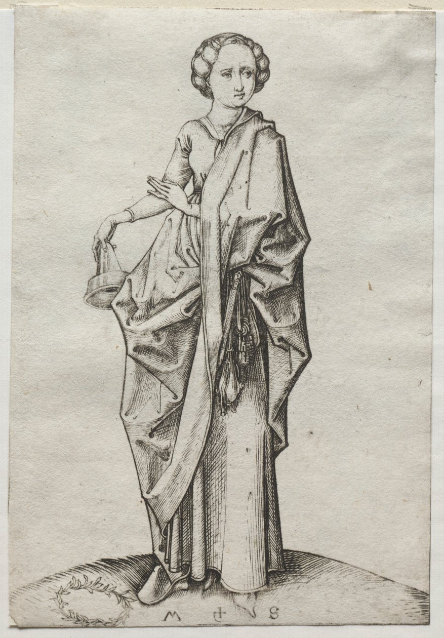 Czwarta z głupich panien. autorstwa Martin Schongauer