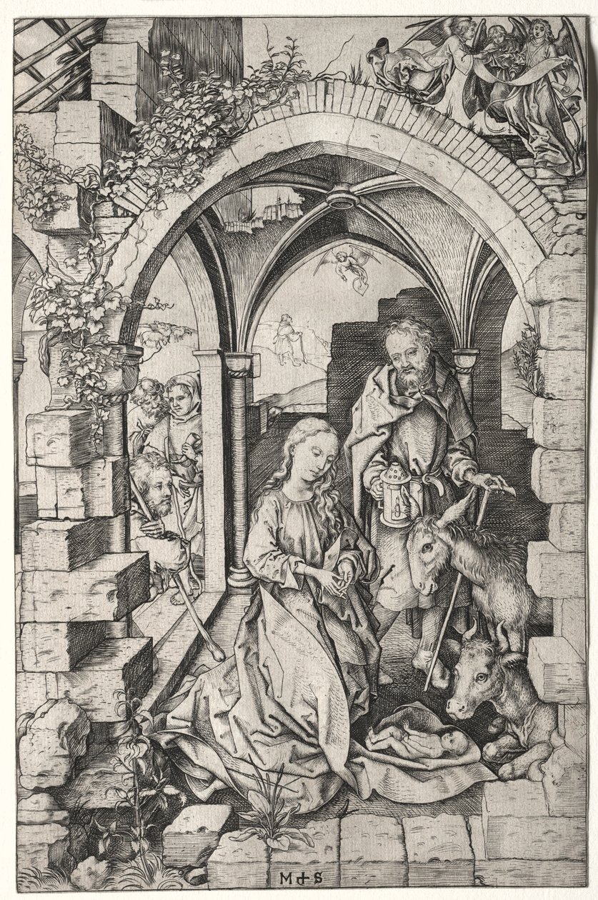 Narodzenie Chrystusa. autorstwa Martin Schongauer