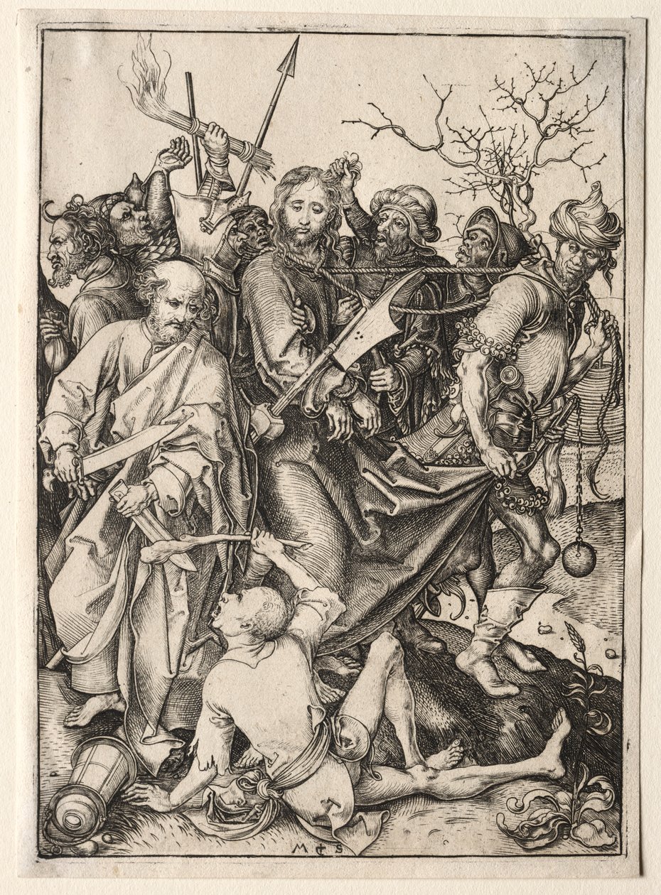 Pasja: Chrystus wzięty do niewoli autorstwa Martin Schongauer