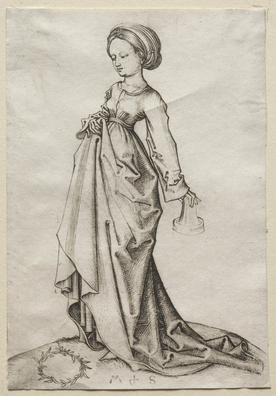 Druga z głupich panien. autorstwa Martin Schongauer