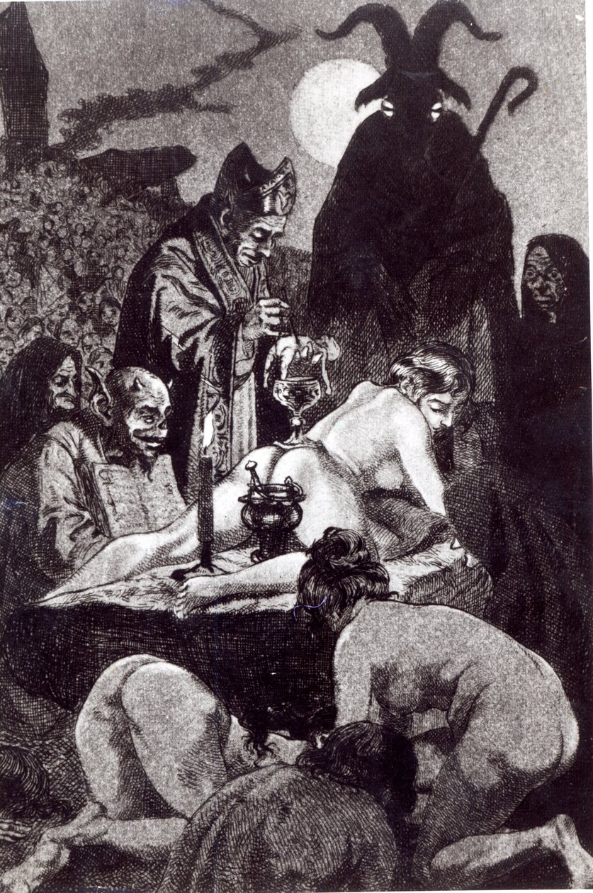Czarna msza, 1911 autorstwa Martin van Maele