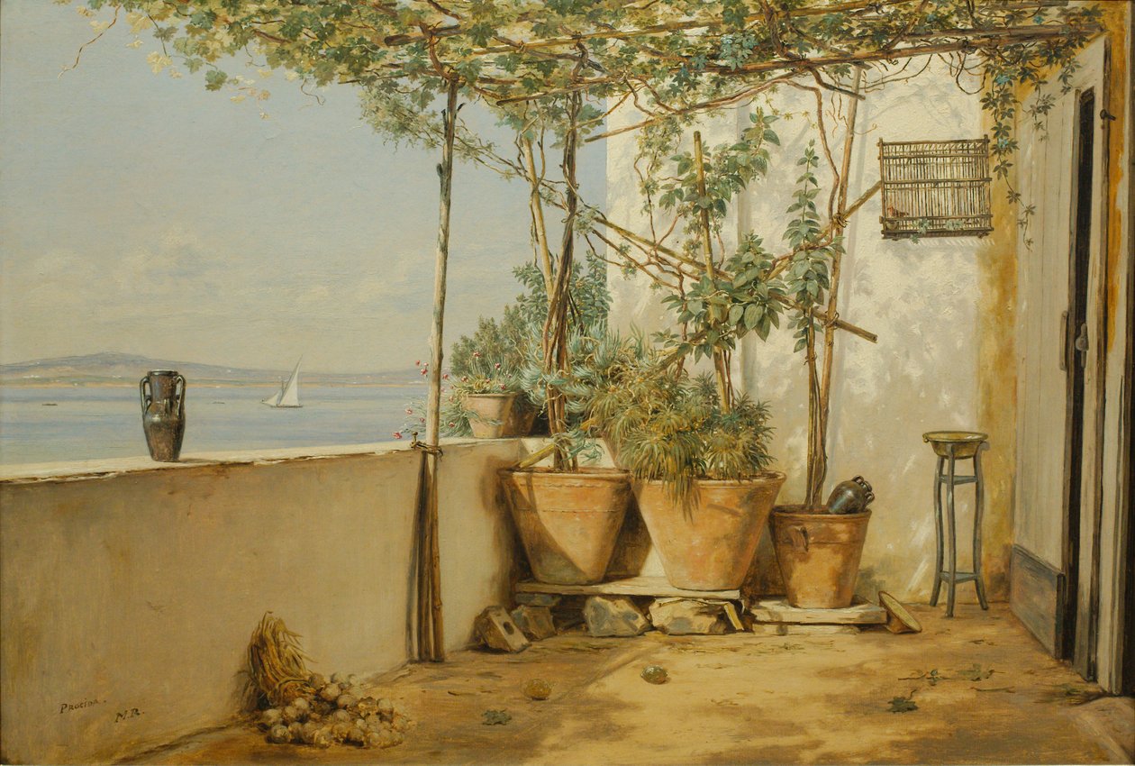 Loggia z Procida autorstwa Martinus Rørbye