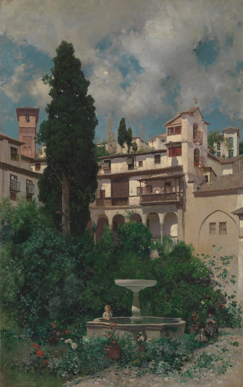 Ogród Hiszpański. autorstwa Martín Rico y Ortega