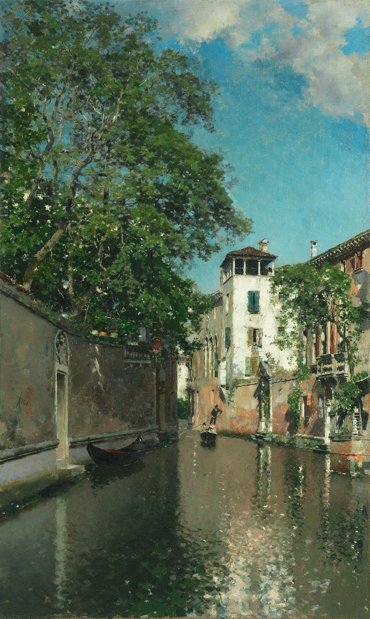 Kanał w Wenecji autorstwa Martín Rico y Ortega