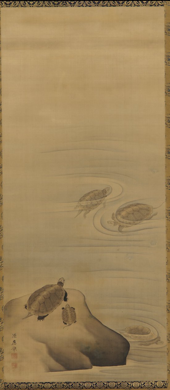 Żółwie, okres Edo, XVIII wiek. autorstwa Maruyama Okyo