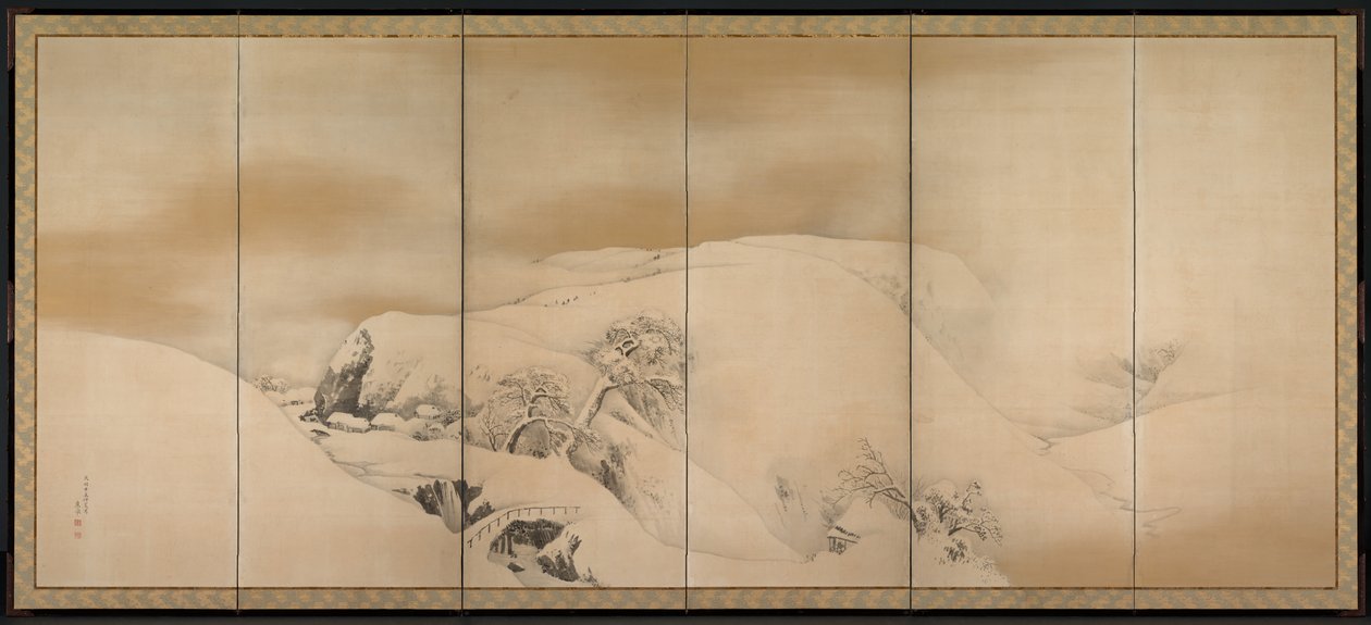Zimowy dzień, 1784. autorstwa Maruyama Okyo