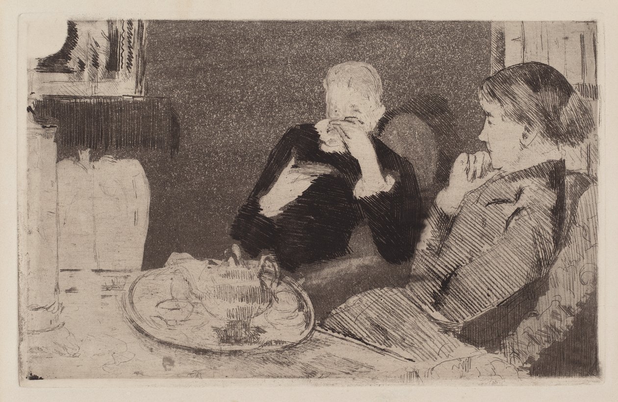 Lidia i jej matka ? w herbacie autorstwa Mary Cassatt