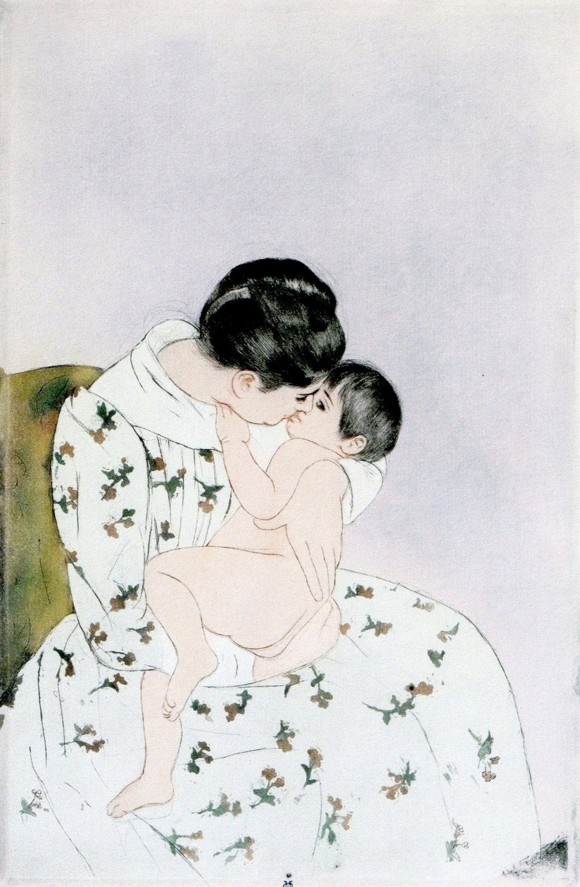 Pocałunek matek autorstwa Mary Cassatt