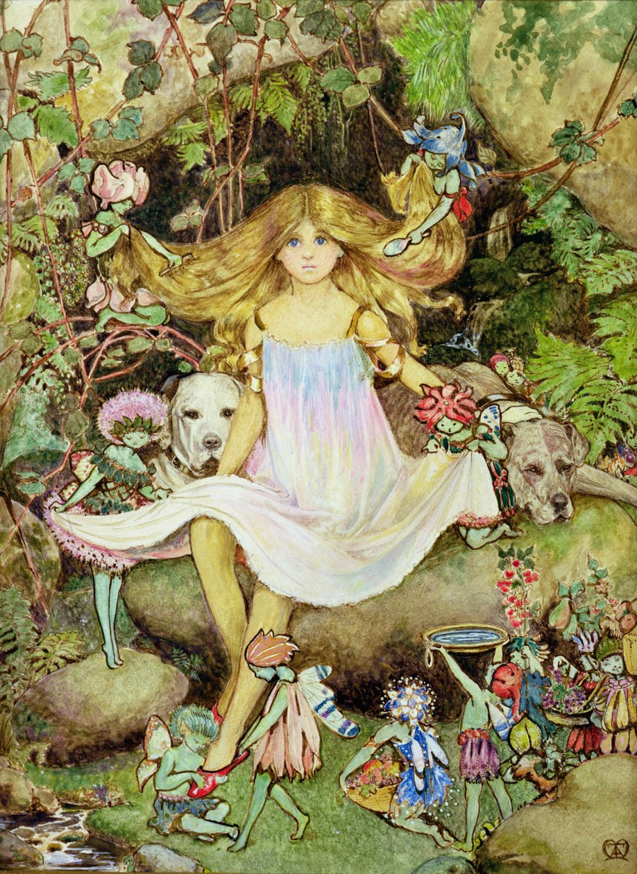 Pansy i wróżki autorstwa Mary Elizabeth Atkins