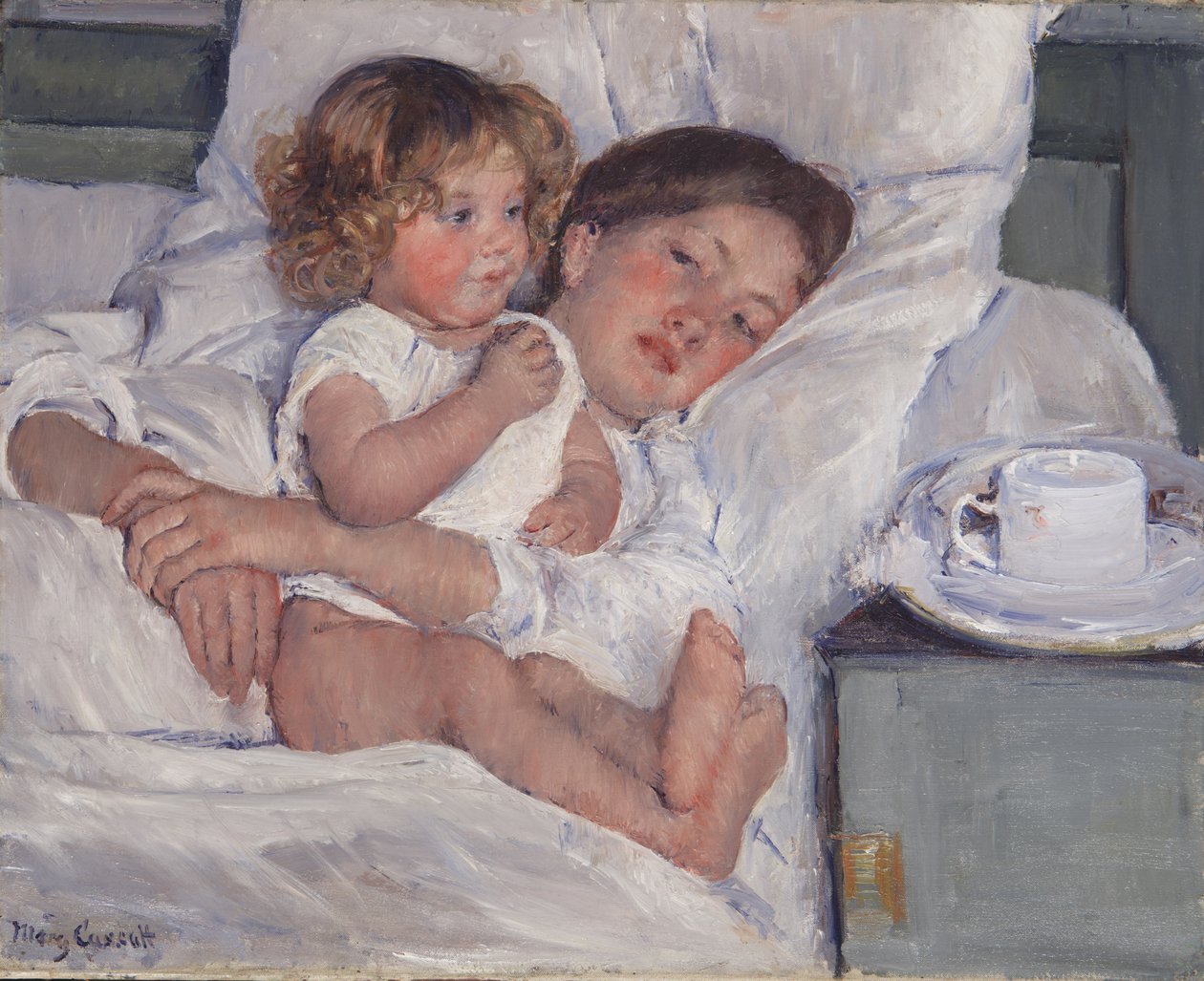 Śniadanie w łóżku, 1897 autorstwa Mary Cassatt