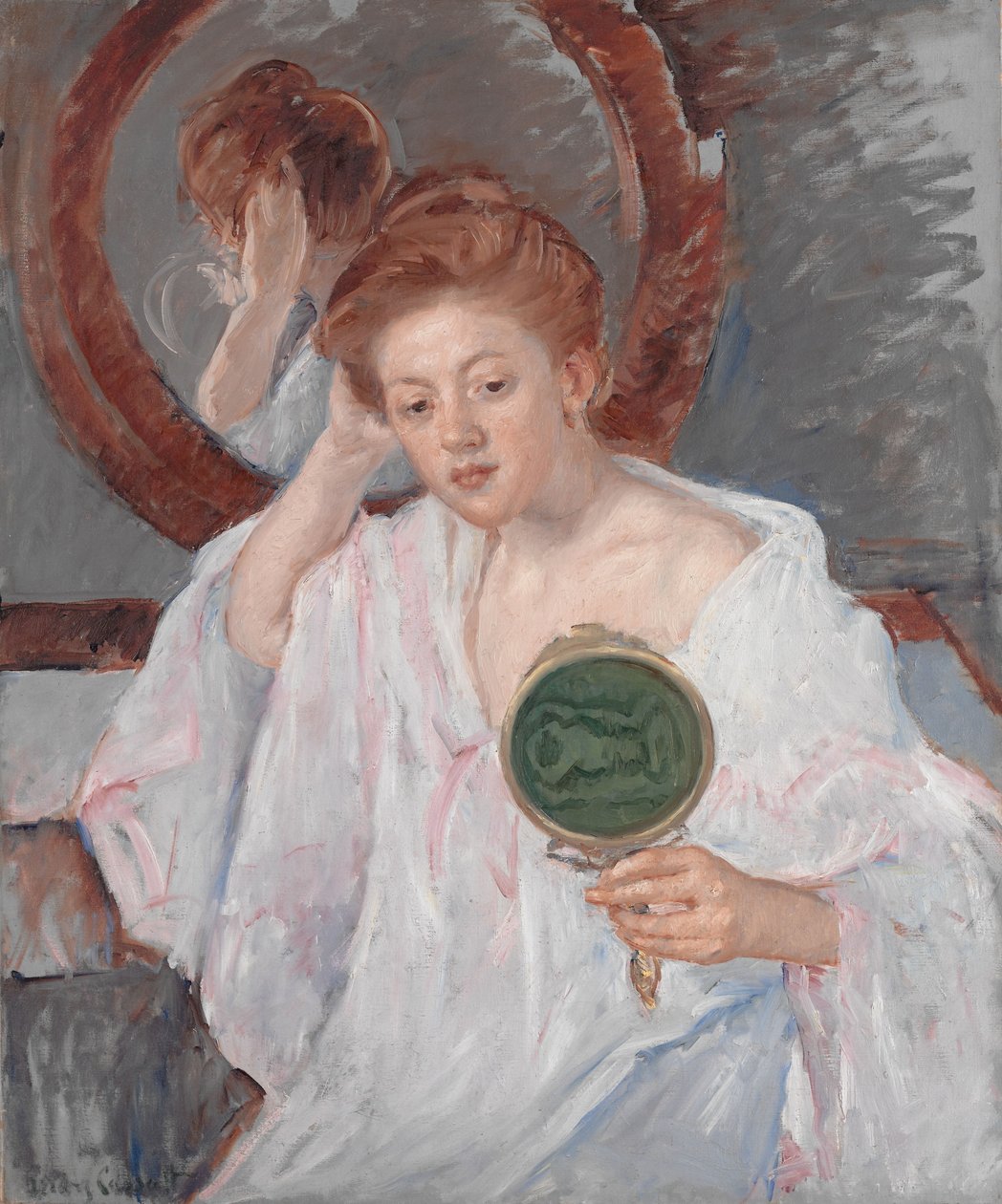 Denise przy swojej toaletce, ok. 1908-9 autorstwa Mary Cassatt