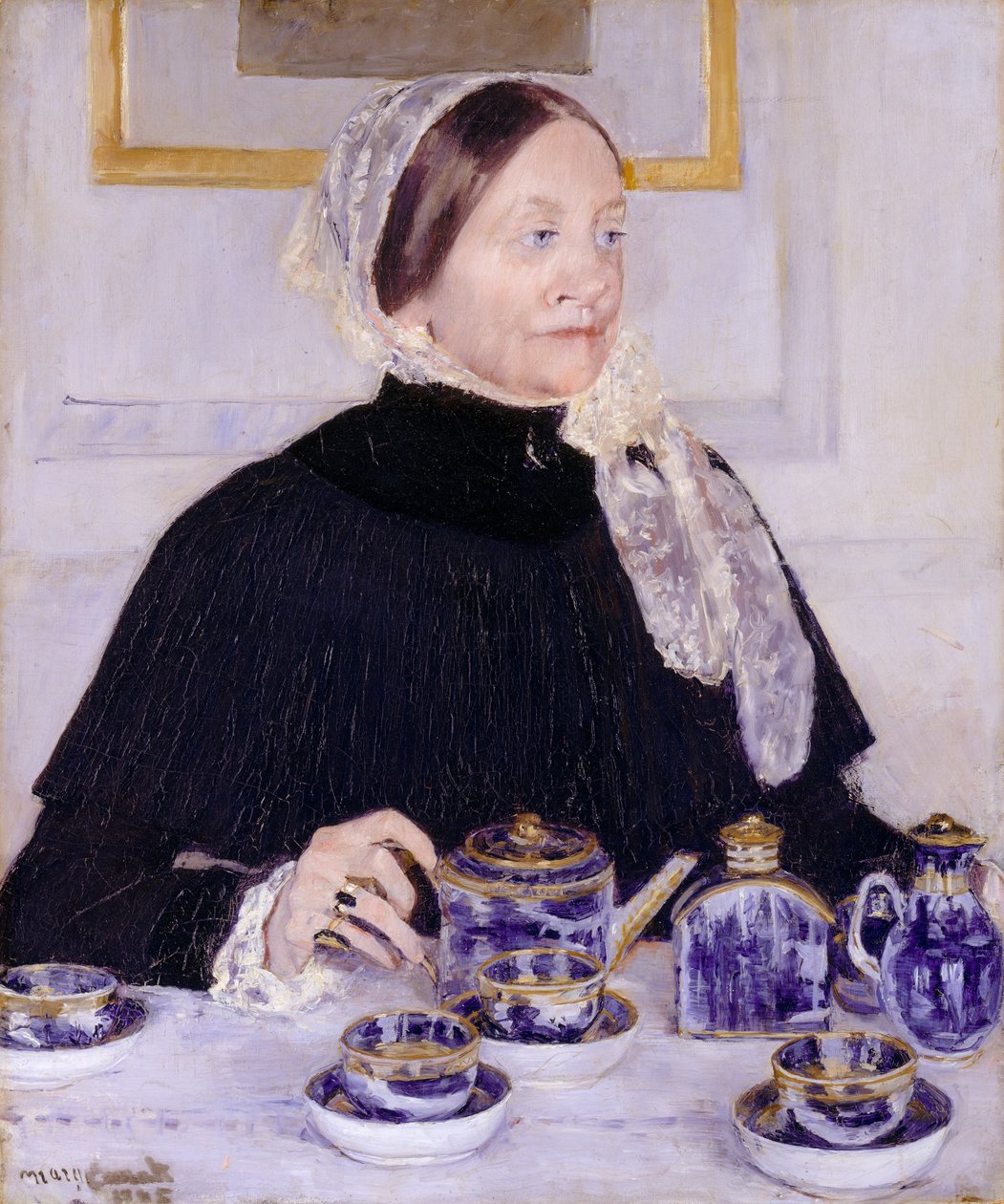 Pani przy herbaciarni, 1883-5 autorstwa Mary Cassatt