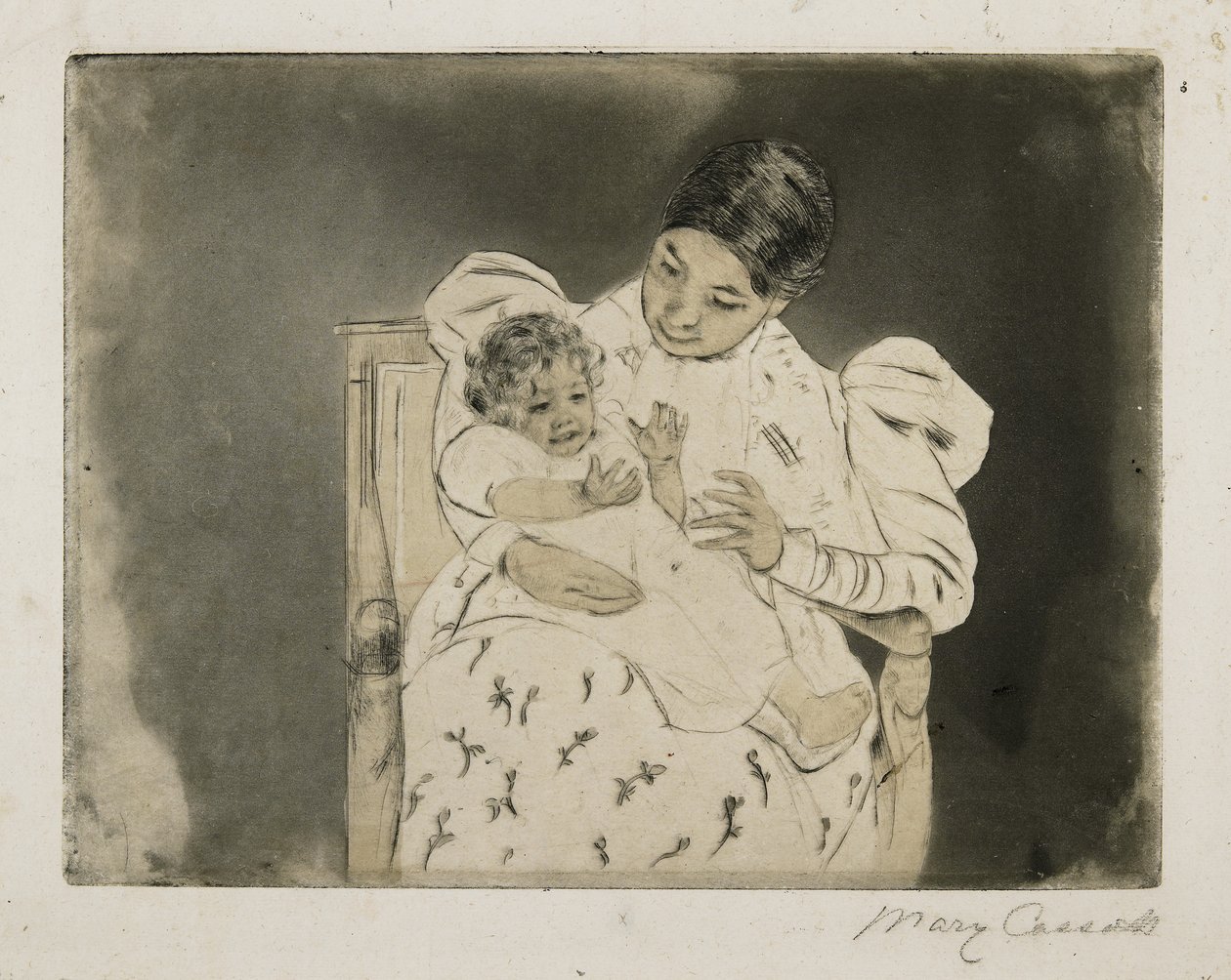 Dziecko boso, c. 1896-1897 autorstwa Mary Cassatt