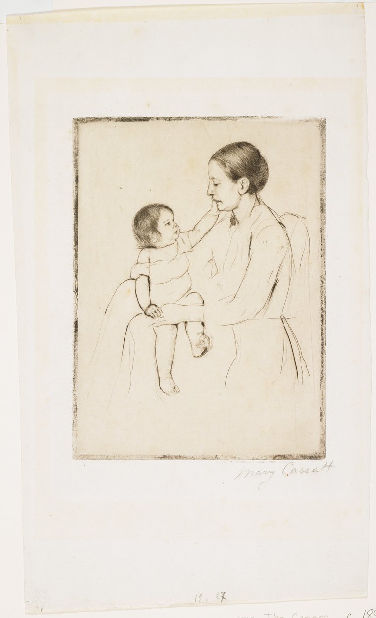 Pieszczota, c. 1891 autorstwa Mary Cassatt