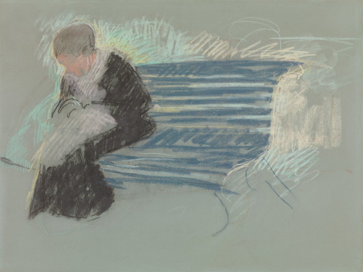 Kobieta na ławce, ok. 1881 r. autorstwa Mary Cassatt