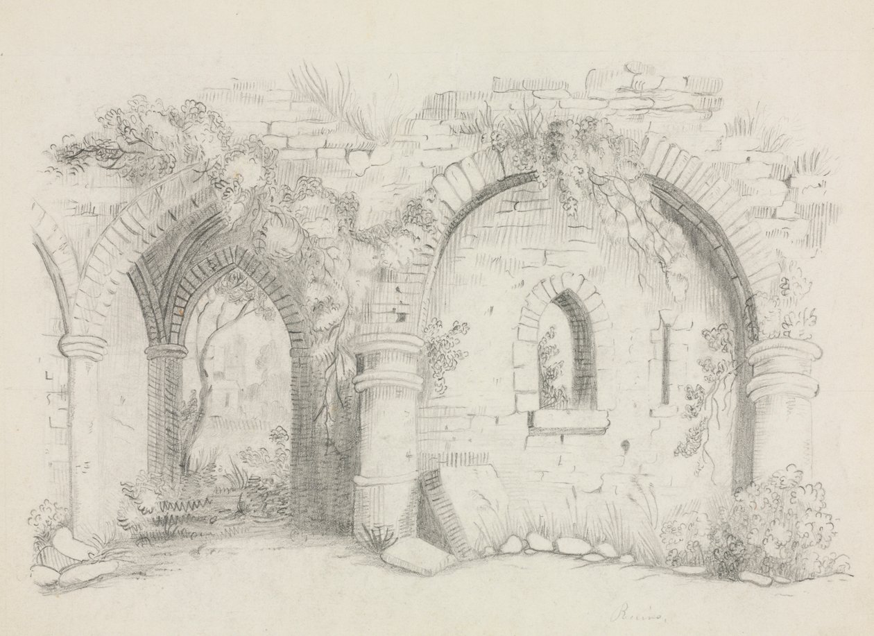 Ruiny, ok. 1840 r. autorstwa Mary Altha Nims