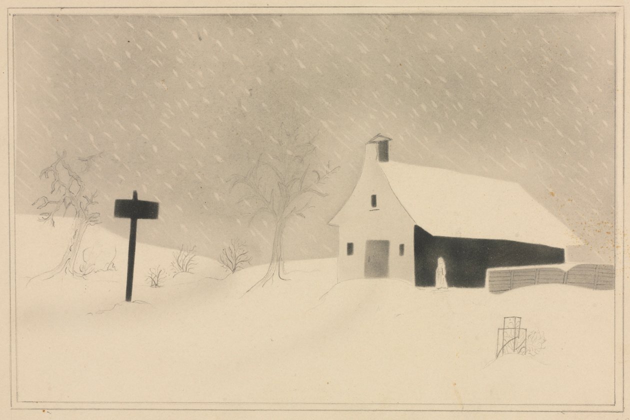 Burza śnieżna w Vermont. autorstwa Mary Altha Nims