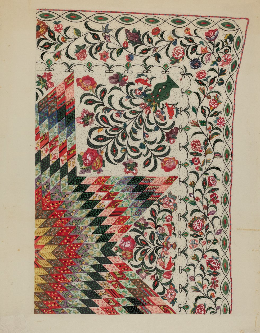 Patchwork i kołdra z aplikacjami autorstwa Mary Berner