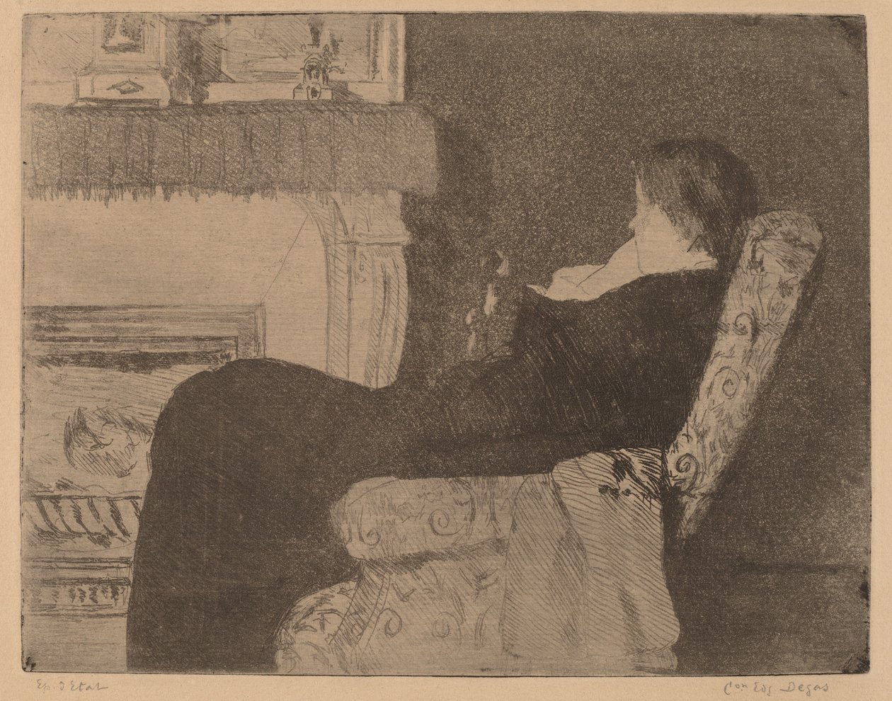 Przed kominkiem (nr 1) autorstwa Mary Cassatt