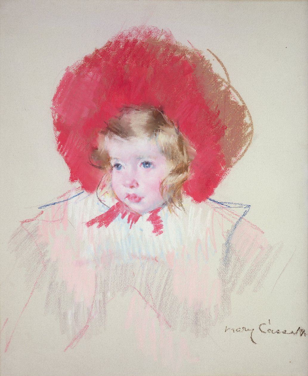 Dziecko w czerwonej czapce, ok. 1904 autorstwa Mary Cassatt