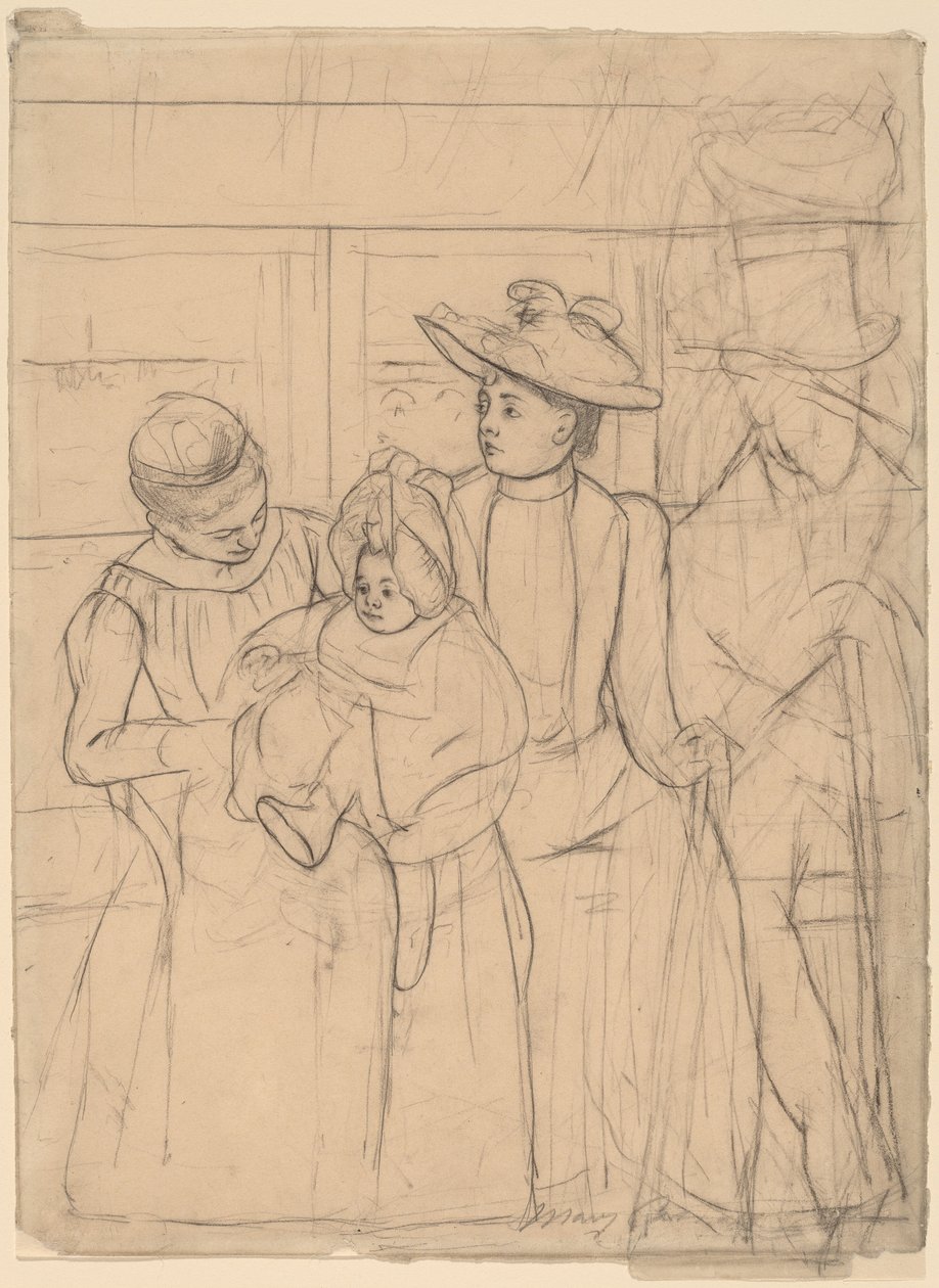 W omnibusie [po prawej], ok. godz. 1891 autorstwa Mary Cassatt