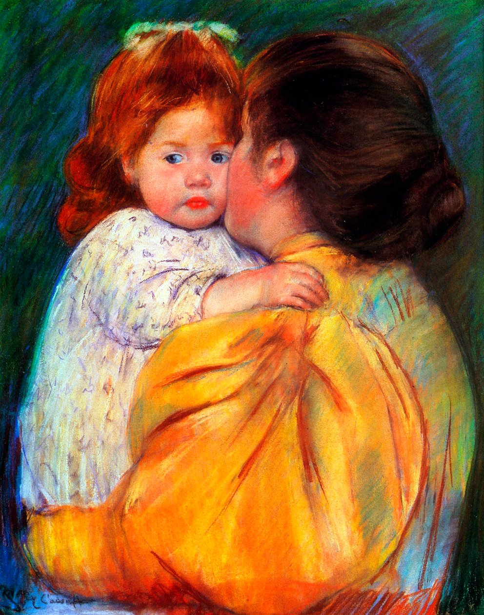 Pocałunek matki, 1896. autorstwa Mary Cassatt