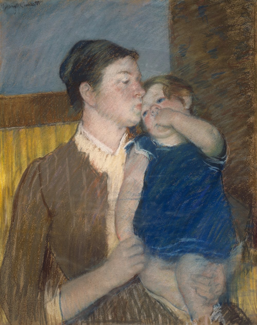 Pocałunek matki na dobranoc autorstwa Mary Cassatt