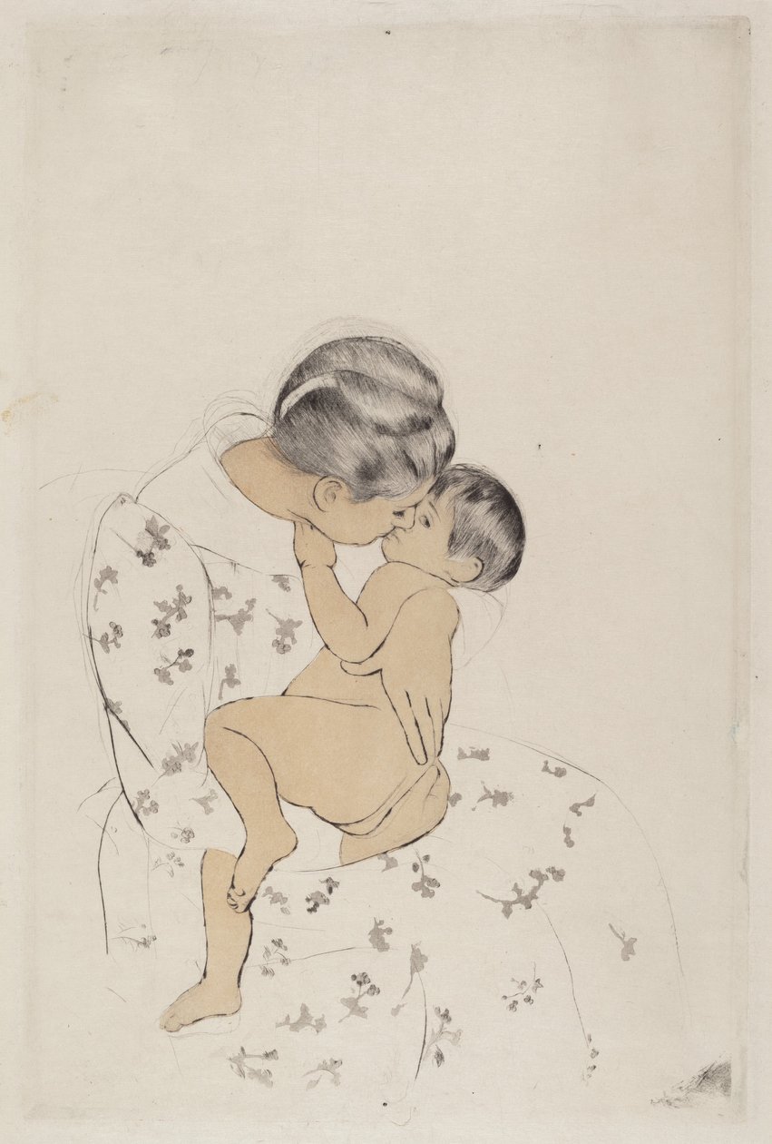 Pocałunek Matki, 1890-1891. autorstwa Mary Cassatt
