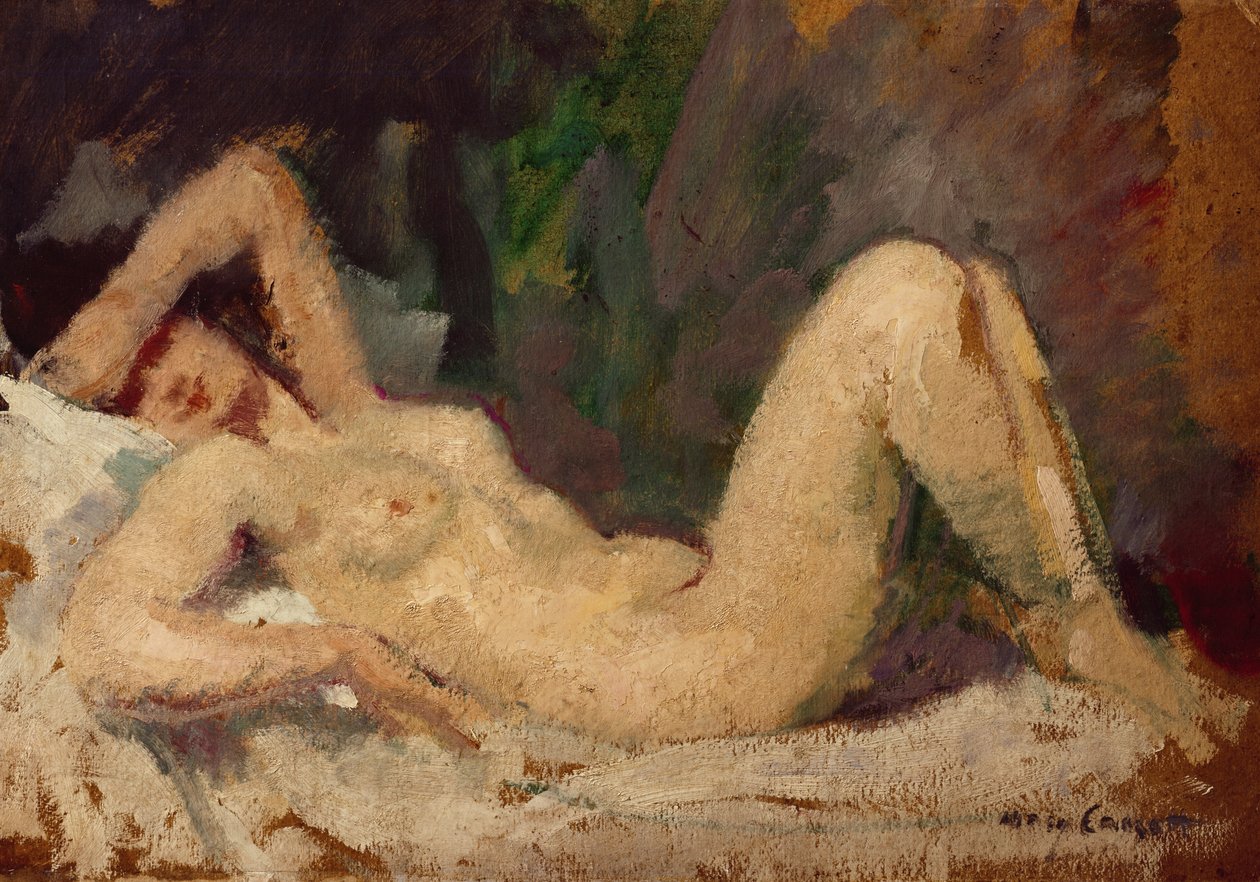 Leżąc nago autorstwa Mary Cassatt