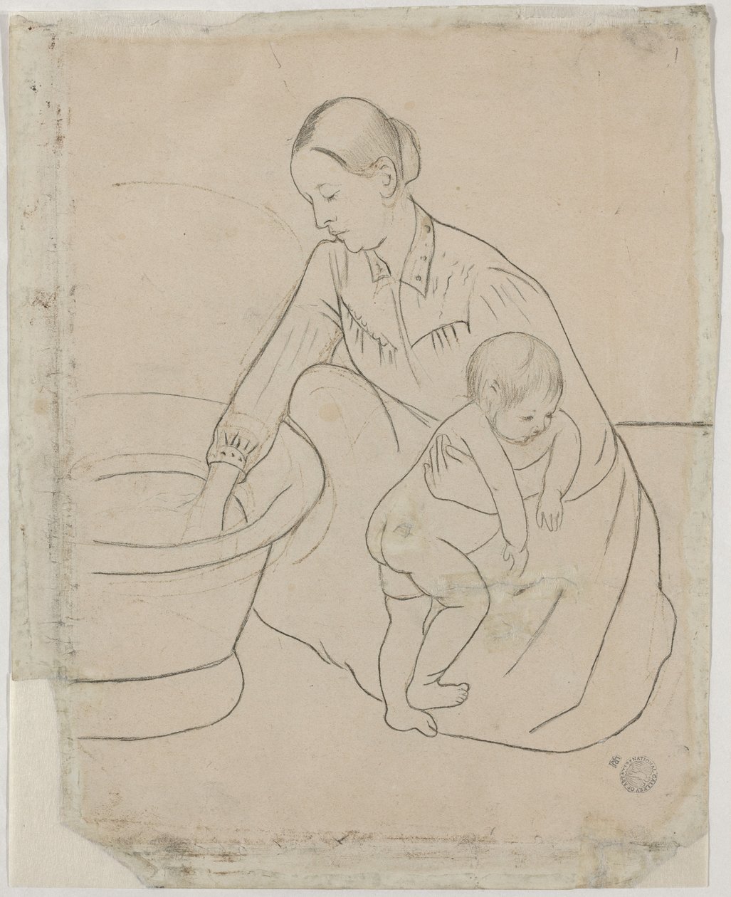 Kąpiel [verso] autorstwa Mary Cassatt
