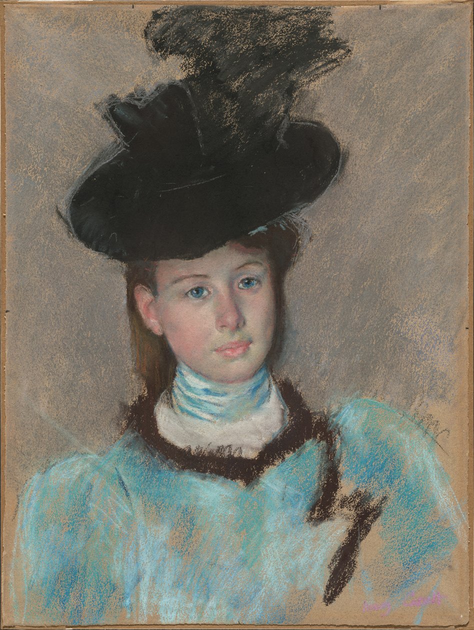 Czarny kapelusz autorstwa Mary Cassatt