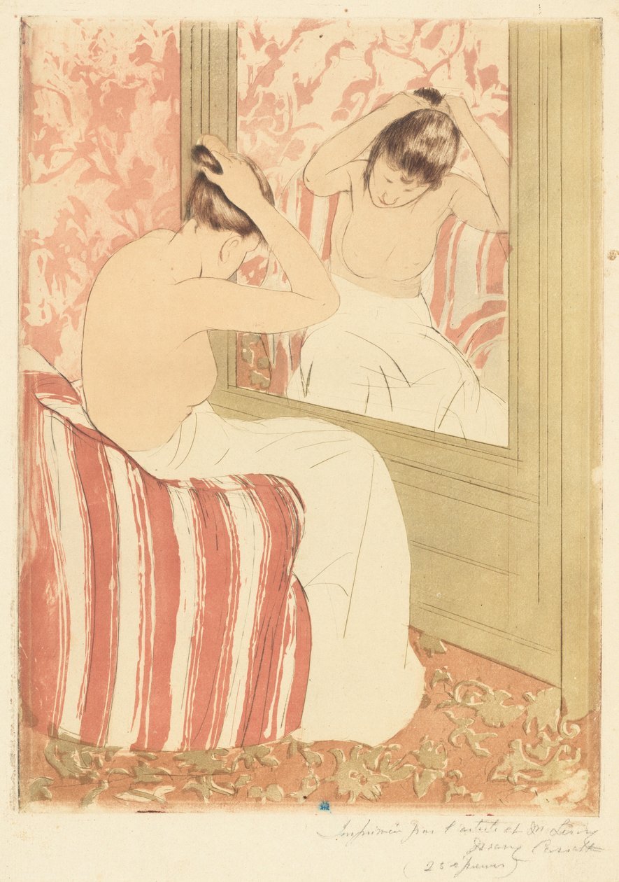 Fryzura, 1890-1891. autorstwa Mary Cassatt