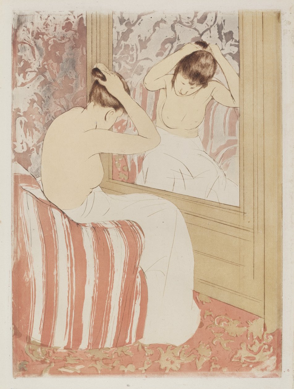 Fryzura, 1890-1891. autorstwa Mary Cassatt