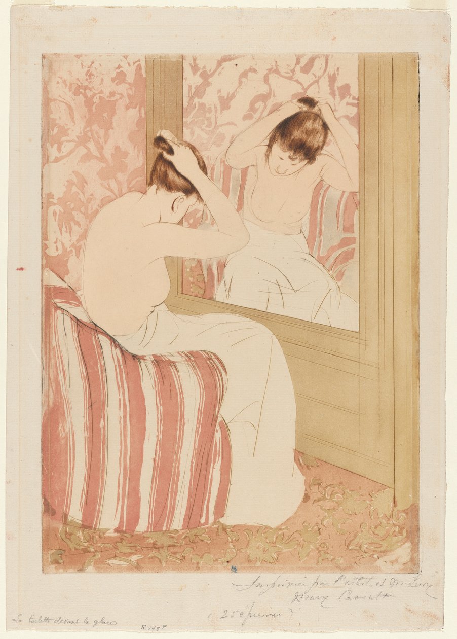 Fryzura, 1890-1891. autorstwa Mary Cassatt