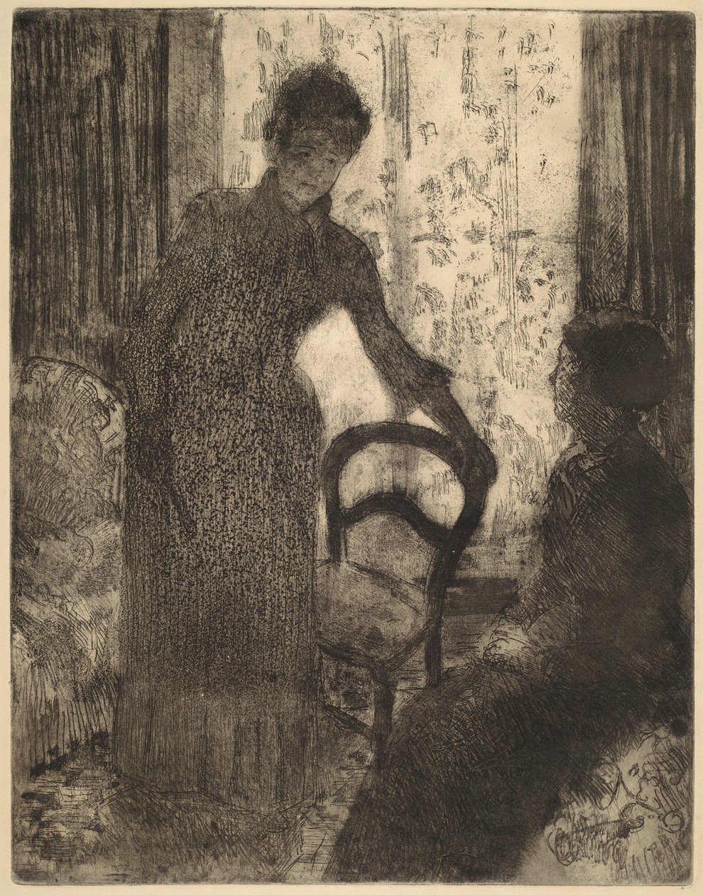 Gość, ok. godz. 1880. autorstwa Mary Cassatt