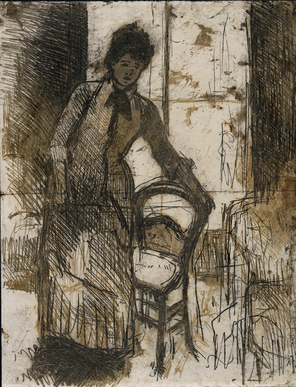 Gość werso, c. 1881. autorstwa Mary Cassatt